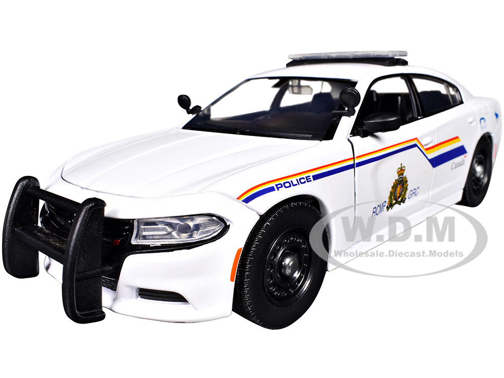 2023 Dodge Charger Pursuit Police Car "RCMP (Royal Canadian Mounted Police)" White "Law Enforcement and Public Service" Series 1/24 Diecast Model Car by Motormax diecast model