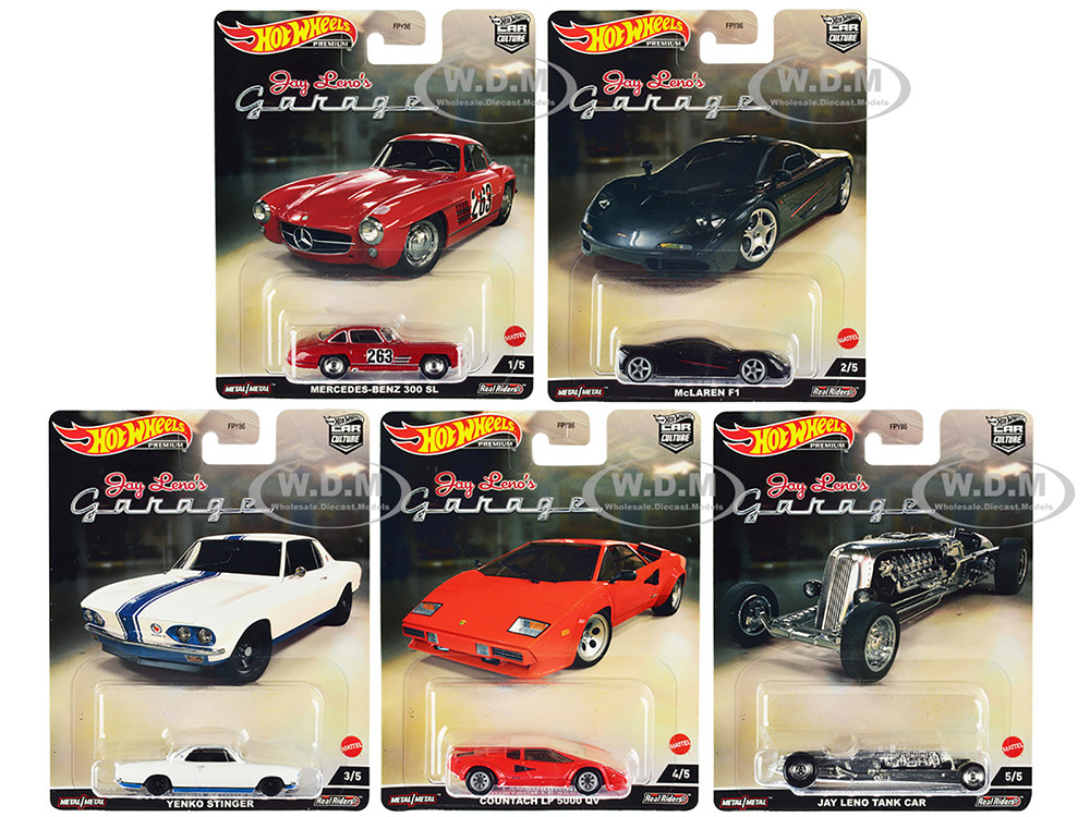 "Jay Lenos Garage" 5 piece Set "Car Culture" Series Diecast Model Cars by Hot Wheels diecast model