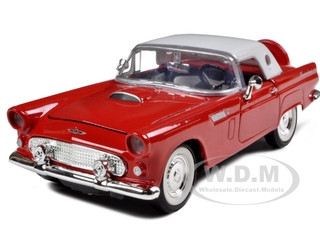 1956 Ford Thunderbird Red 1/24 Diecast Car Model by Motormax diecast model