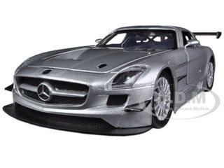Mercedes SLS AMG GT3 Silver 1/24 Diecast Car Model by Motormax diecast model