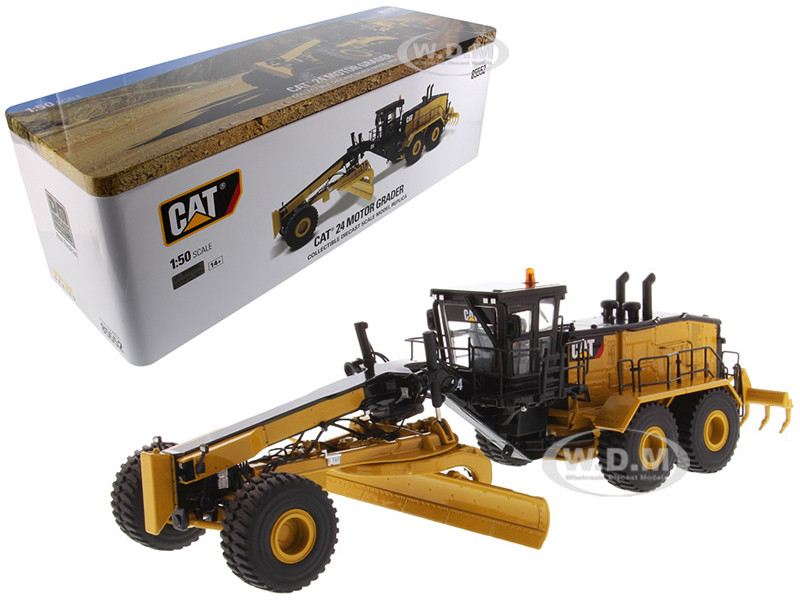 CAT Caterpillar 24 Motor Grader with Operator High Line Series 1/50 Diecast Model by Diecast Masters diecast model
