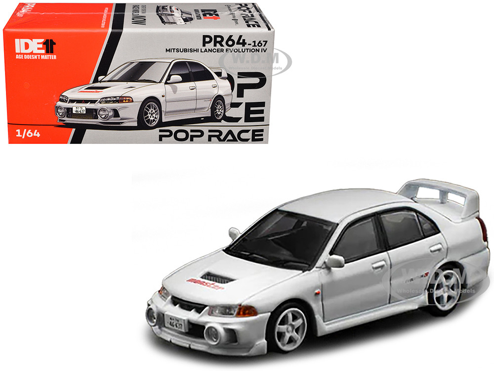 Mitsubishi Lancer Evolution IV RHD (Right Hand Drive) White "Indonesia Diecast Expo 2024 Exclusive" 1/64 Diecast Model Car by Pop Race diecast model