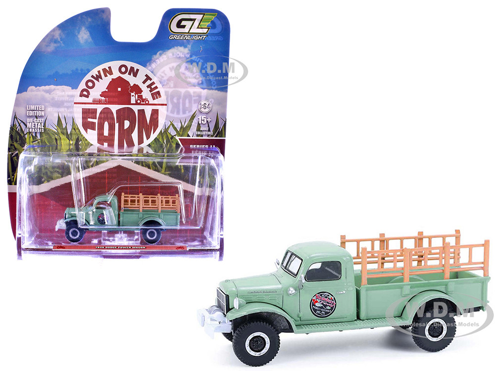 1946 Dodge Power Wagon Pickup Truck "Strawberry Farm" Green "Down on the Farm" Series 11 1/64 Diecast Model by Greenlight diecast model