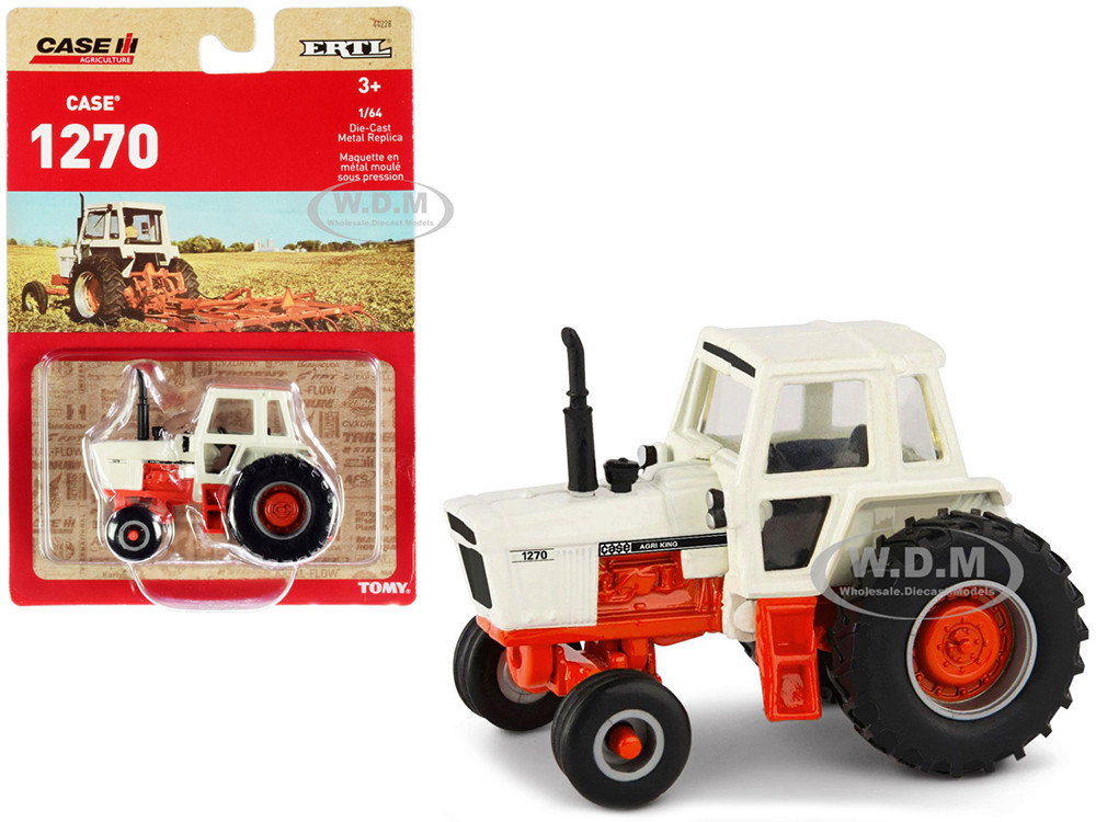 Case 1270 "Agri King" Tractor Cream and Orange "Case IH Agriculture" Series 1/64 Diecast Model by ERTL TOMY diecast model