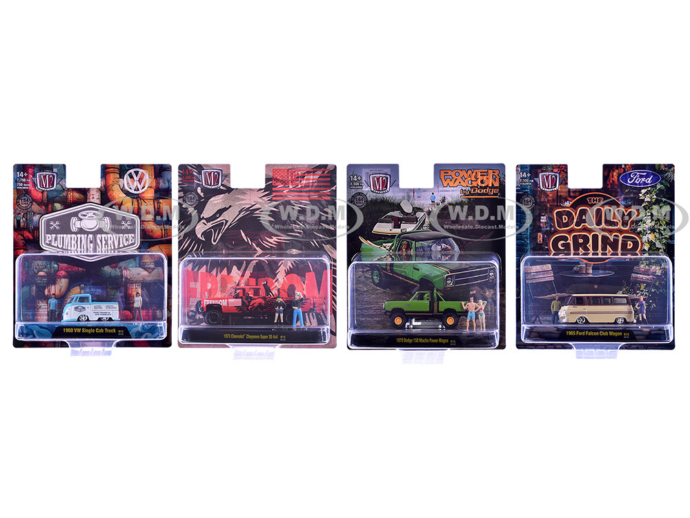 "Auto News" Release 15 Set of 4 Cars Limited Edition to 8500 pieces Worldwide 1/64 Diecast Model Cars by M2 Machines diecast model