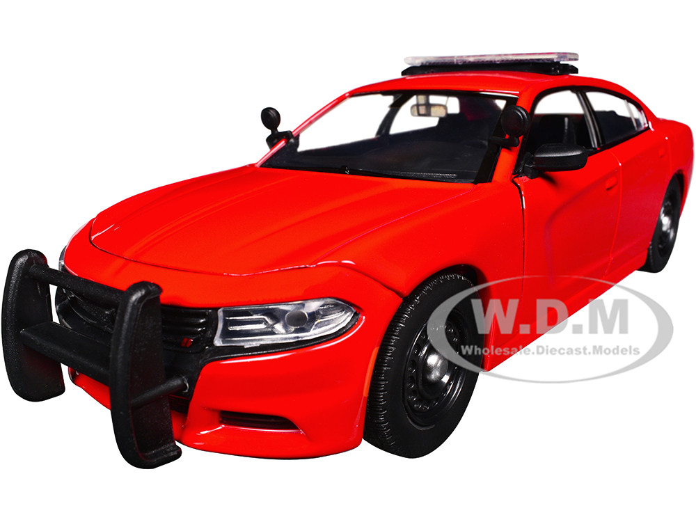 2023 Dodge Charger Pursuit Police Car Red "Law Enforcement and Public Service" Series 1/24 Diecast Model Car by Motormax diecast model
