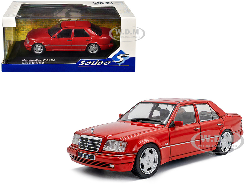 1994 Mercedes-Benz (W124) E60 AMG Signal Red 1/43 Diecast Model Car by Solido diecast model
