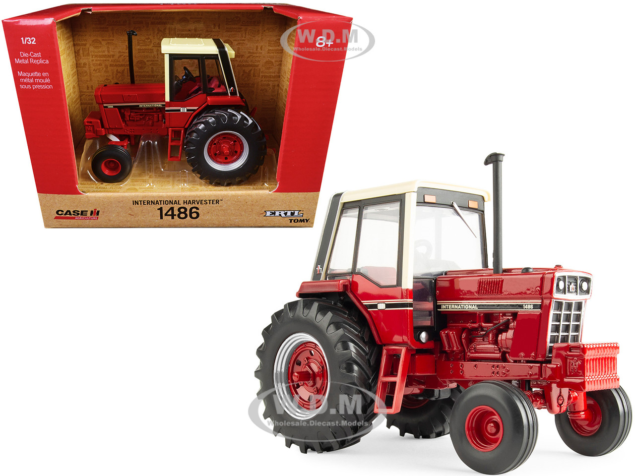 International Harvester 1486 Tractor Red with Cream Top "Case IH Agriculture" Series 1/32 Diecast Model by ERTL TOMY diecast model