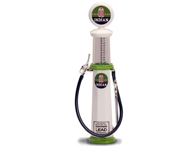 Indian Gasoline Vintage Gas Pump Cylinder 1/18 Diecast Replica by Road Signature diecast model