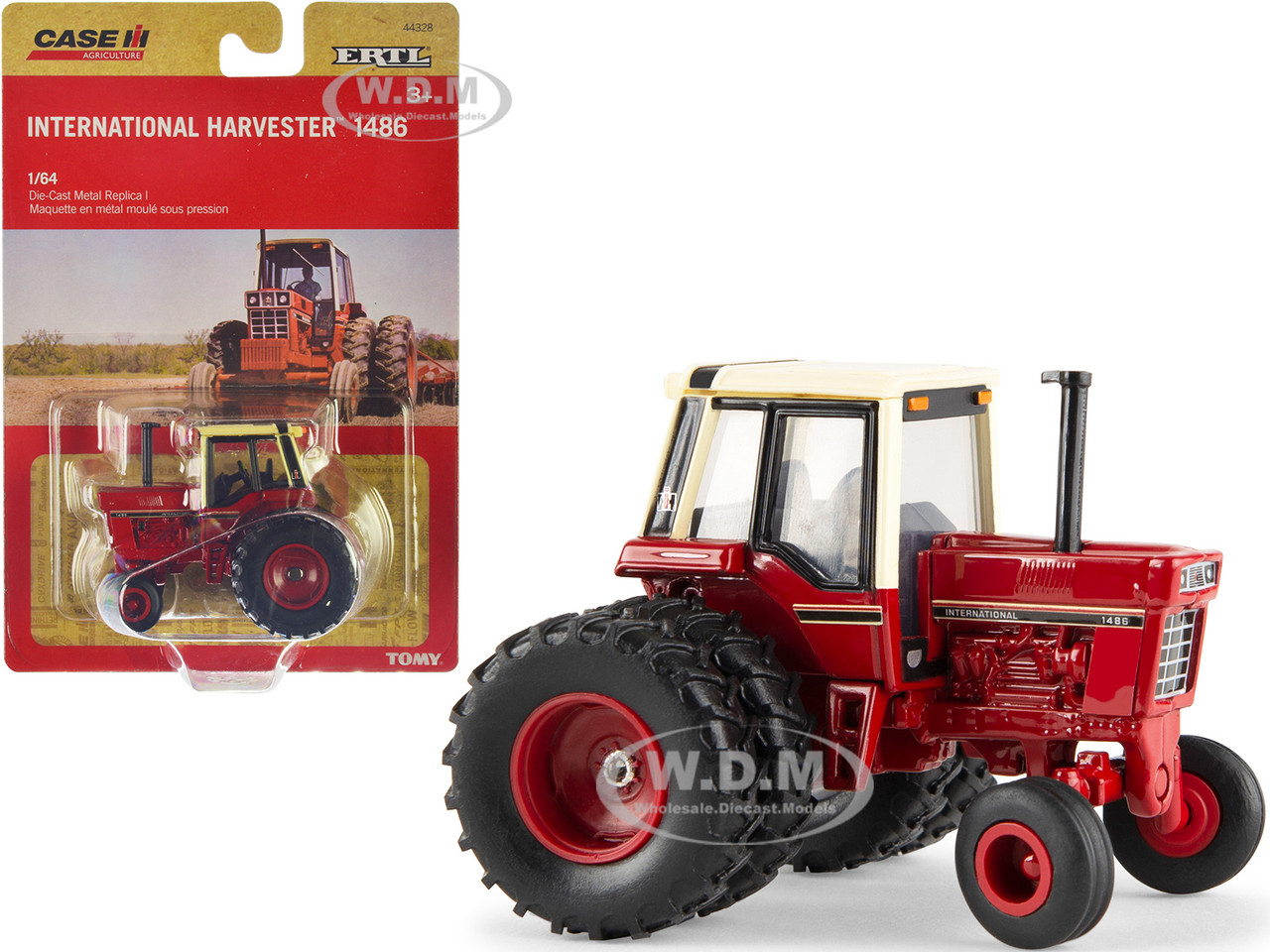 International Harvester 1489 Tractor with Dual Wheels Red with Cream Top "Case IH Agriculture" Series 1/64 Diecast Model by ERTL TOMY diecast model