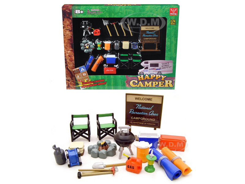"Happy Camper" Accessories Set for 1/24 Scale Models by Phoenix Toys diecast model