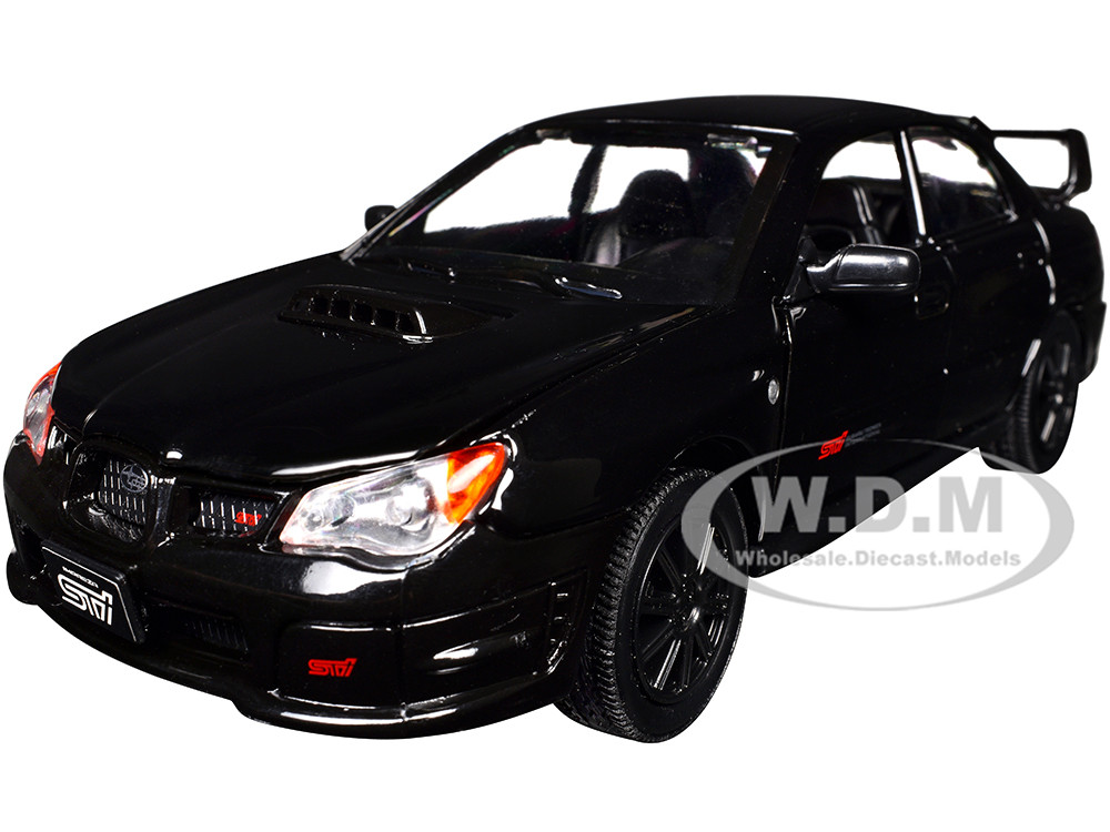 Subaru Impreza WRX STi Black 1/24 Diecast Model Car by Motormax diecast model