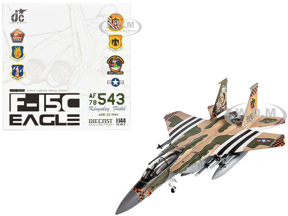 McDonnell Douglas F-15C Eagle Fighter Aircraft "173rd Fighter Wing" (2020) United States Air National Guard 1/144 Diecast Model by JC Wings diecast model