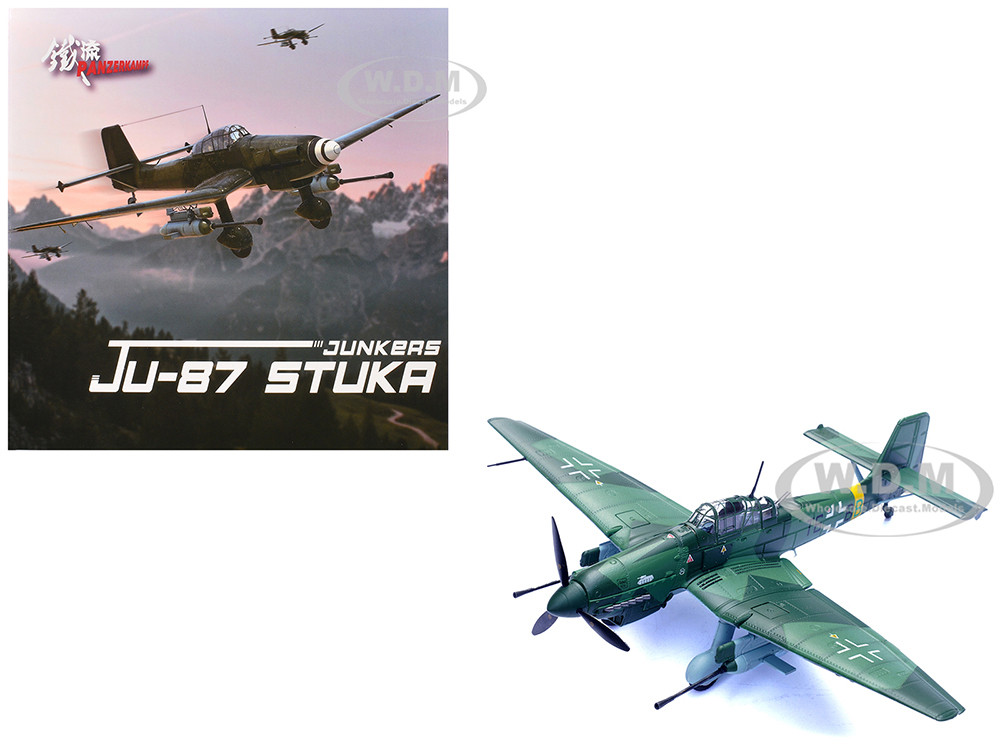 Junkers Ju 87G2 Stuka Bomber Aircraft "10.(Pz)/SG 2 Immelmann, T6+BB, Oberst Hans-Ulrich Rudel, Romania" (1944) German Luftwaffe "Wing" Series 1/72 Diecast Model by Panzerkampf diecast model