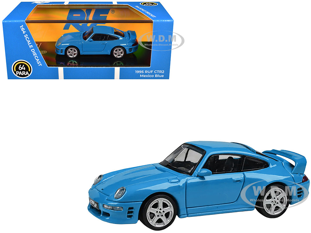 1995 RUF CTR2 Mexico Blue 1/64 Diecast Model Car by Paragon Models diecast model