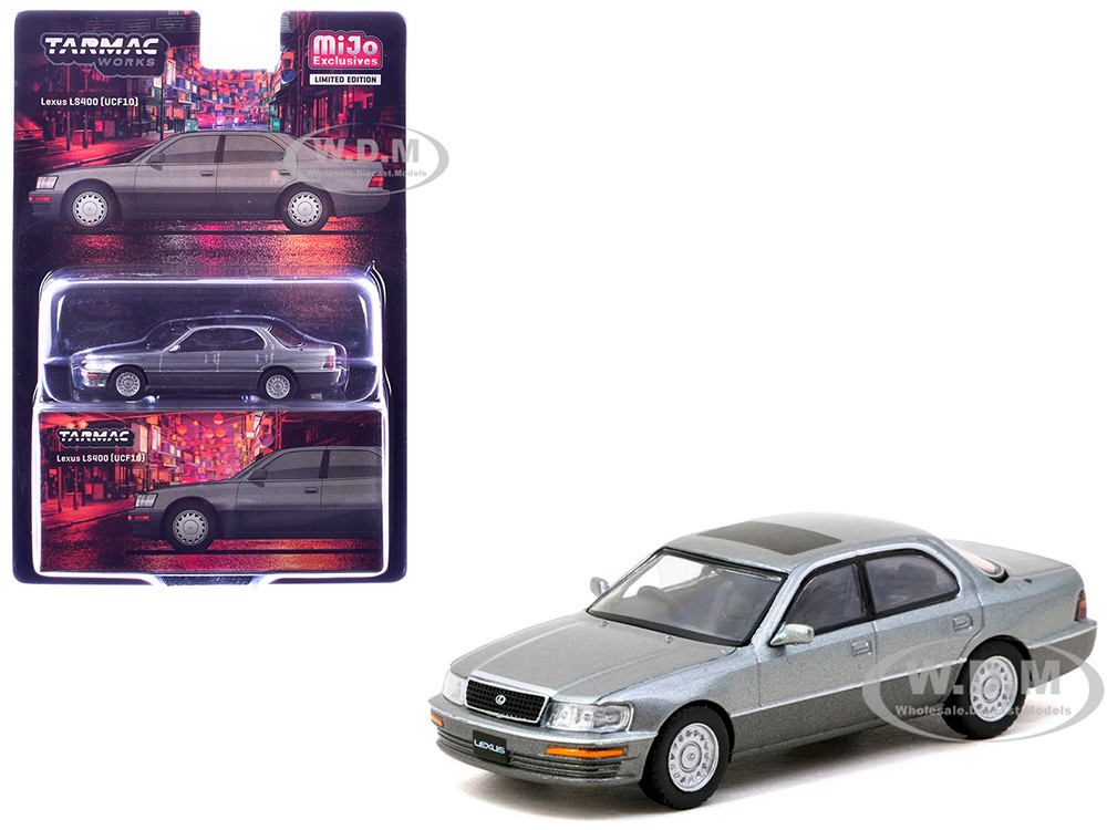 Lexus LS400 RHD (Right Hand Drive) Flint Gray Metallic "Global64" Series 1/64 Diecast Model by Tarmac Works diecast model
