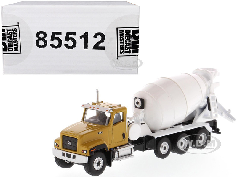CAT Caterpillar CT681 Concrete Mixer Yellow and White "High Line" Series 1/87 (HO) Diecast Model by Diecast Masters diecast model