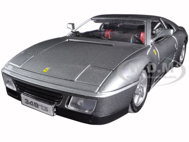 Ferrari 348 TS Grey 1/18 Diecast Model Car by Bburago diecast model