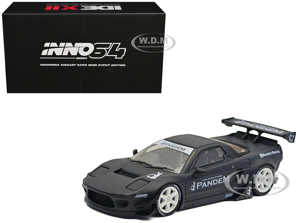 Honda NSX (NA1) RHD (Right Hand Drive) "Pandem Rocket Bunny" Carbon Fiber "Indonesia Diecast Expo 2025 Event Edition" 1/64 Diecast Model Car by Inno Models diecast model