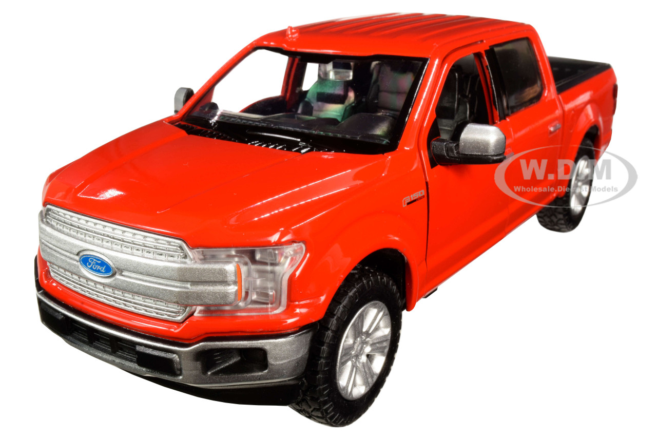 2019 Ford F-150 Lariat Crew Cab Pickup Truck Red 1/24-1/27 Diecast Model Car by Motormax diecast model