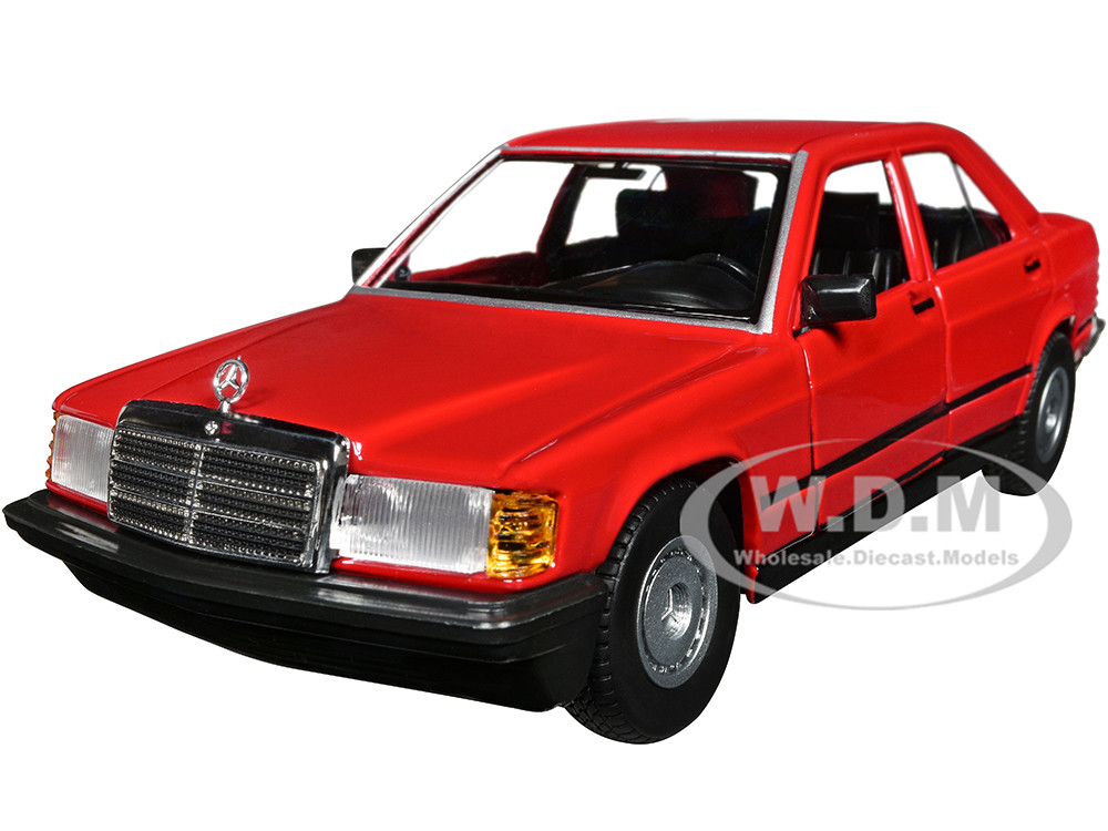 Mercedes-Benz 190 E 2.6 Red 1/24 Diecast Model Car by Bburago diecast model