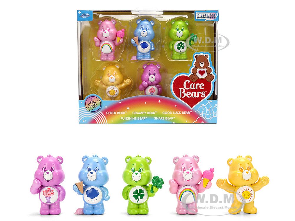 Set of 5 Diecast Figures "Care Bears" "Metalfigs" Series Diecast Models by Jada diecast model