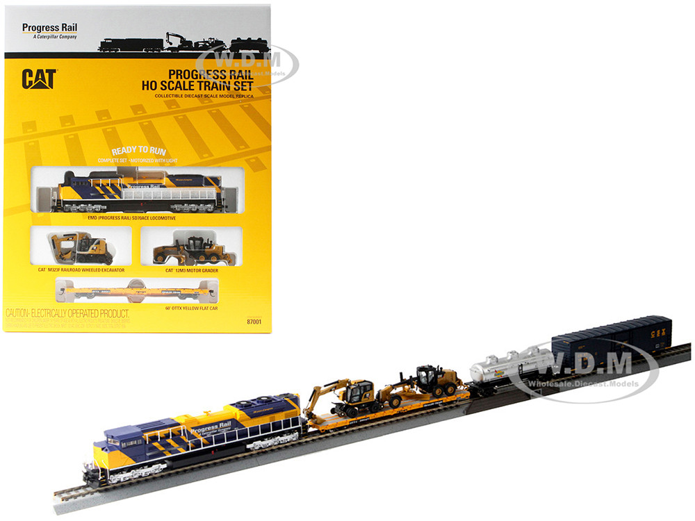 Progress Rail 100th Anniversary Train Set 1/87 (HO) Diecast Models by Diecast Masters diecast model