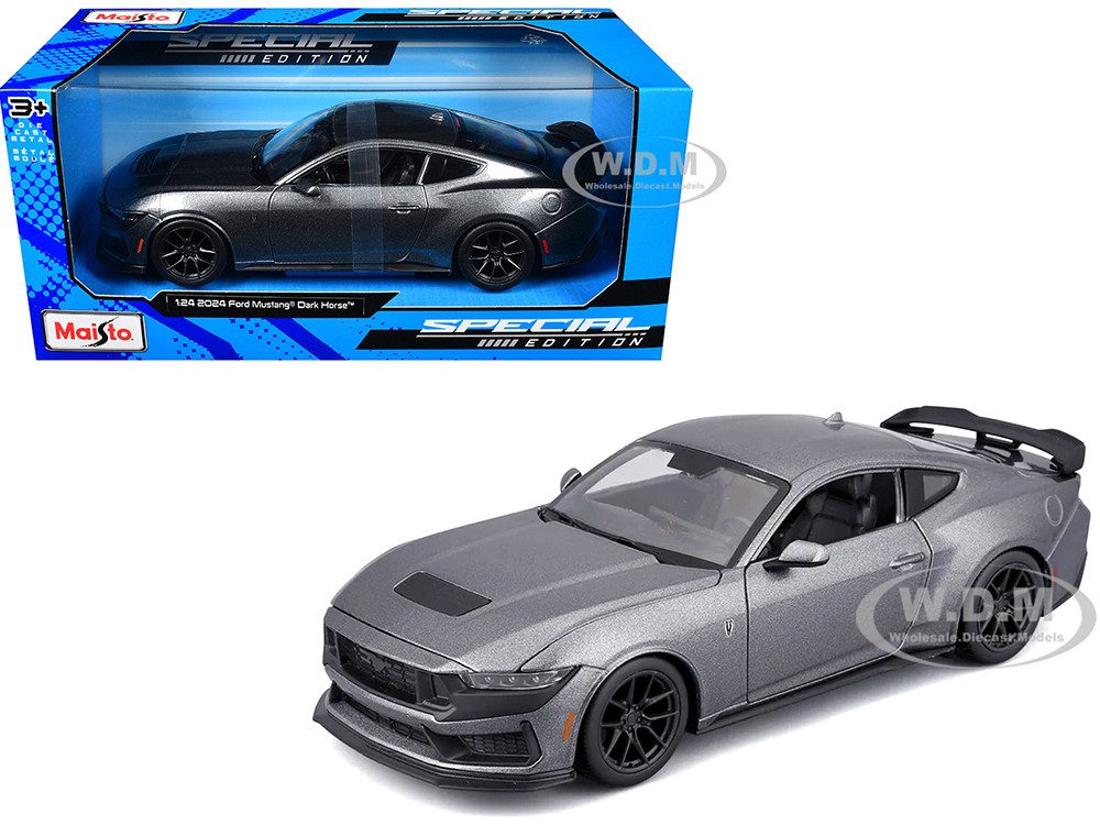 2024 Ford Mustang Dark Horse Dark Gray Metallic "Special Edition" Series 1/24 Diecast Model Car by Maisto diecast model