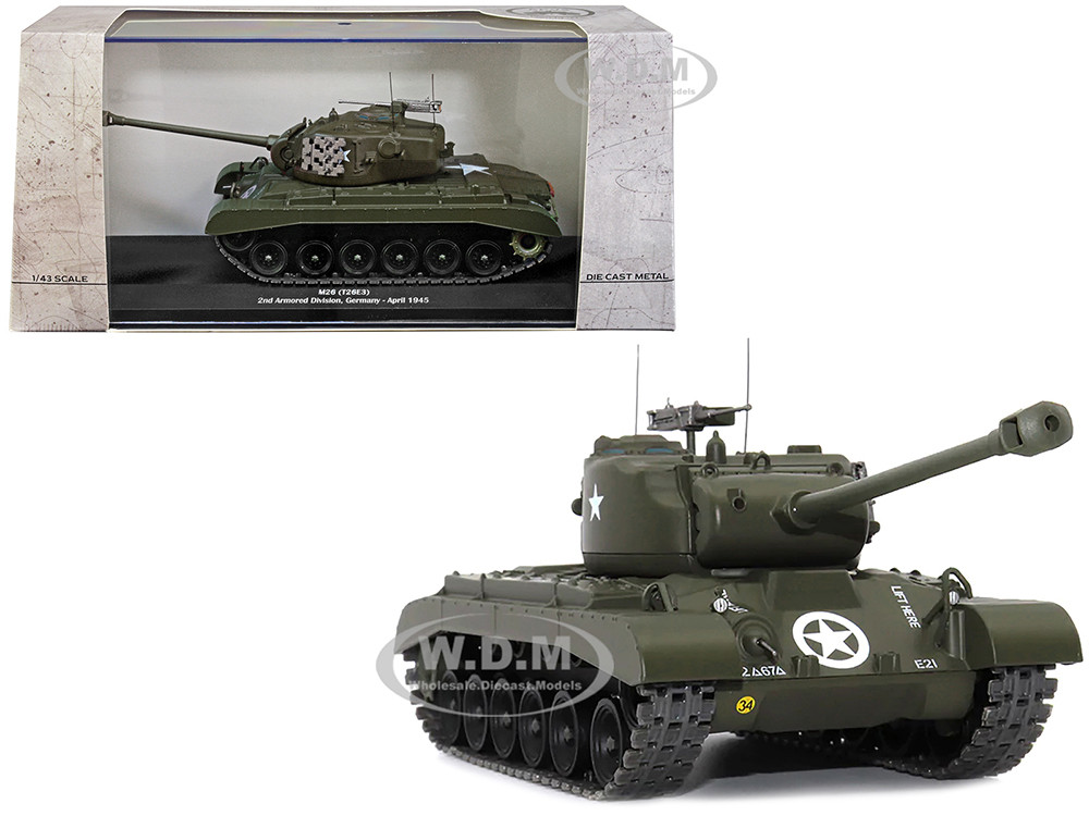 M26 (T26E3) Tank "U.S.A. 2nd Armored Division, Germany, April 1945" 1/43 Diecast Model by AFVs of WWII diecast model