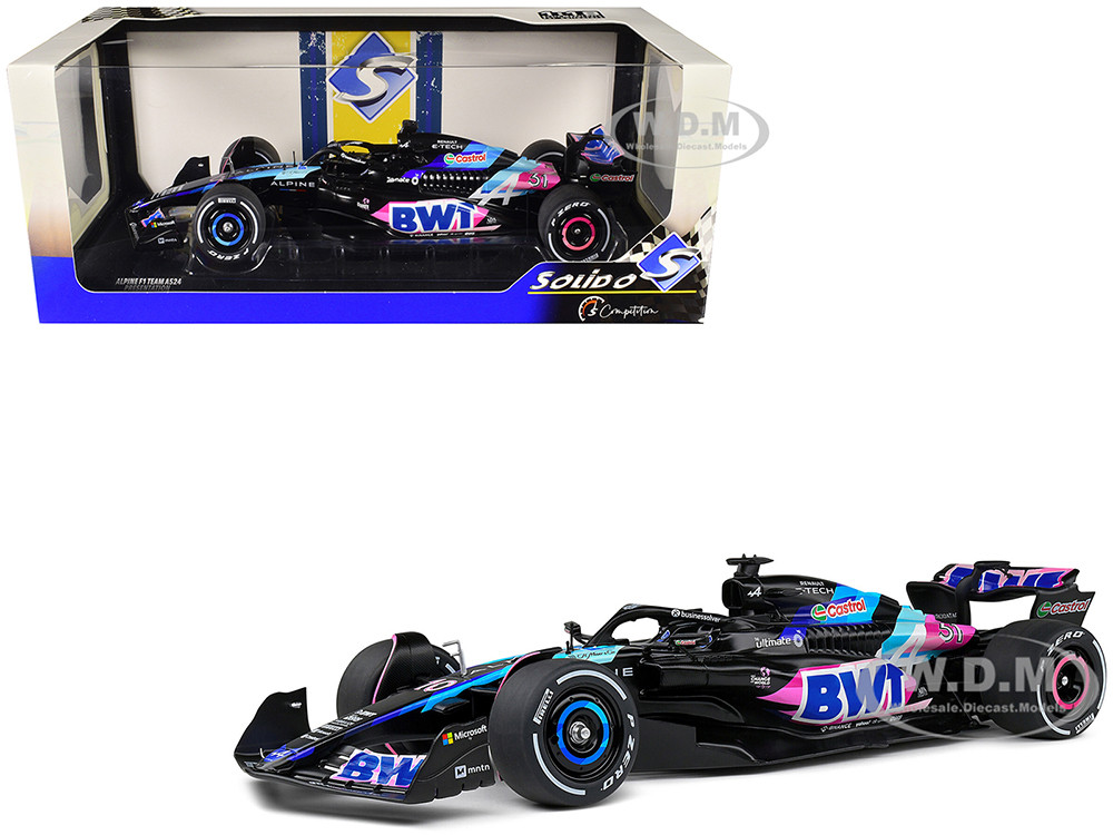Alpine A524 Presentation Edition "BWT" "Formula One F1 World Championship" (2024) "Competition" Series 1/18 Diecast Model Car by Solido diecast model
