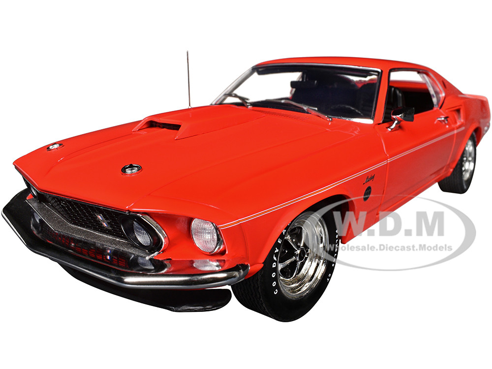 1969 Ford Mustang Limited Edition 600 Flower Power Red Limited Edition to 300 pieces Worldwide 1/18 Diecast Model Car by ACME diecast model