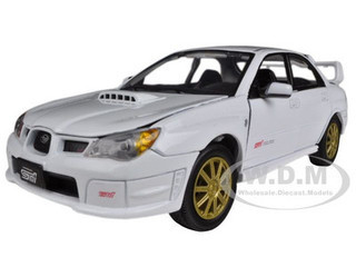 Subaru Impreza WRX STi White 1/24 Diecast Model Car by Motormax diecast model
