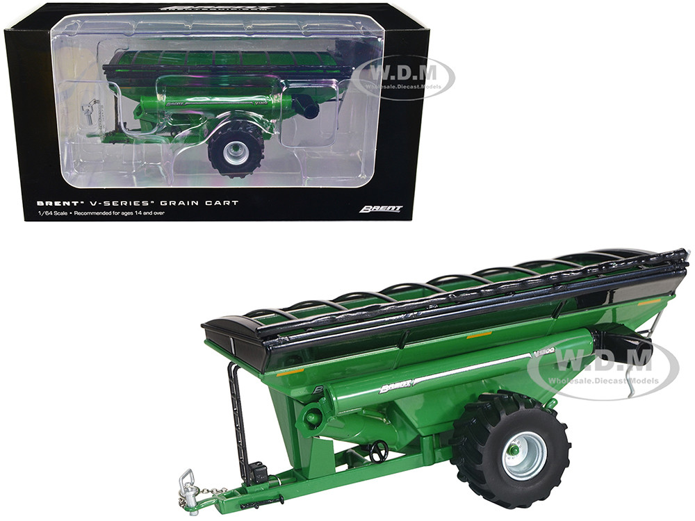 Brent V1300 Grain Cart with Tires Green 1/64 Diecast Model by SpecCast diecast model