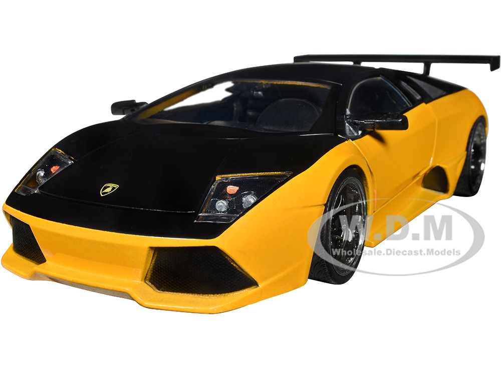 Lamborghini Murcielago LP 640 Yellow Metallic and Matt Black "Hyper-Spec" Series 1/24 Diecast Model Car by Jada diecast model