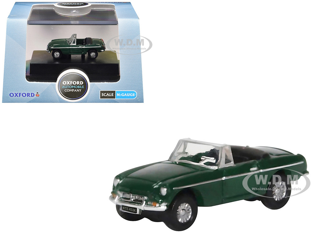 MG MGB Roadster RHD (Right Hand Drive) British Racing Green 1/148 (N) Scale Diecast Model Car by Oxford Diecast diecast model
