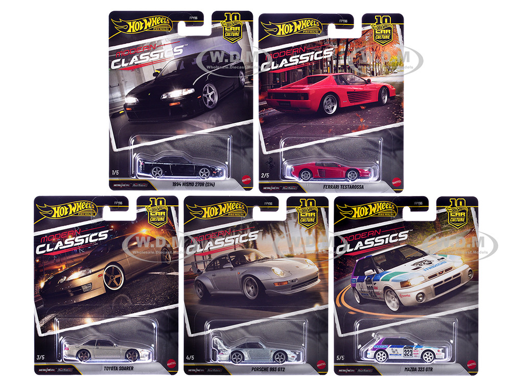 "Modern Classics" 5 piece Set "Car Culture 10th Anniversary" 2026 Series S Diecast Model Cars by Hot Wheels diecast model
