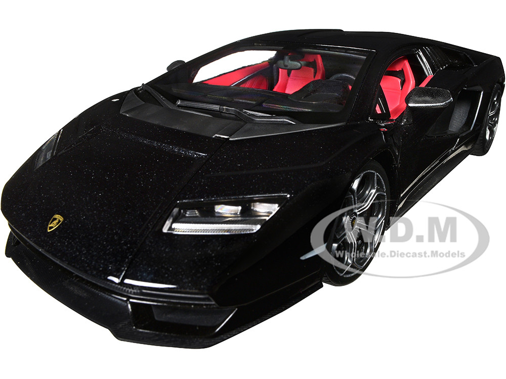 Lamborghini Countach LPI 800-4 Black with Red Interior "Special Edition" 1/18 Diecast Model Car by Maisto diecast model