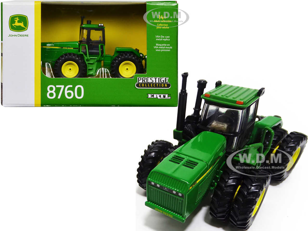 John Deere 8760 Tractor with Dual Wheels Green "Prestige Collection" Series 1/64 Diecast Model by ERTL TOMY diecast model