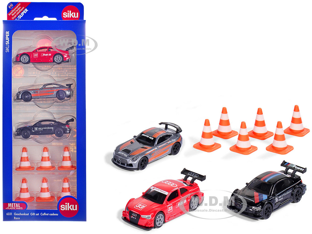 Race Cars 3 Car Set Diecast Models by Siku diecast model