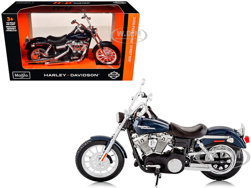 2006 Harley Davidson FXDBI Dyna Street Bob Bike Motorcycle Model 1/12 by Maisto diecast model