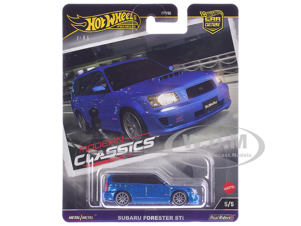 Subaru Forester STi Blue Metallic "Modern Classics" Series Diecast Model Car by Hot Wheels diecast model