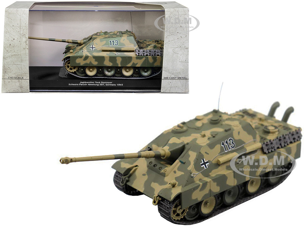 German Sd. Jagdpanther Tank Destroyer #113 "Schwere Panzer Abteilung 507, Germany, 1945" 1/43 Diecast Model by AFVs of WWII diecast model
