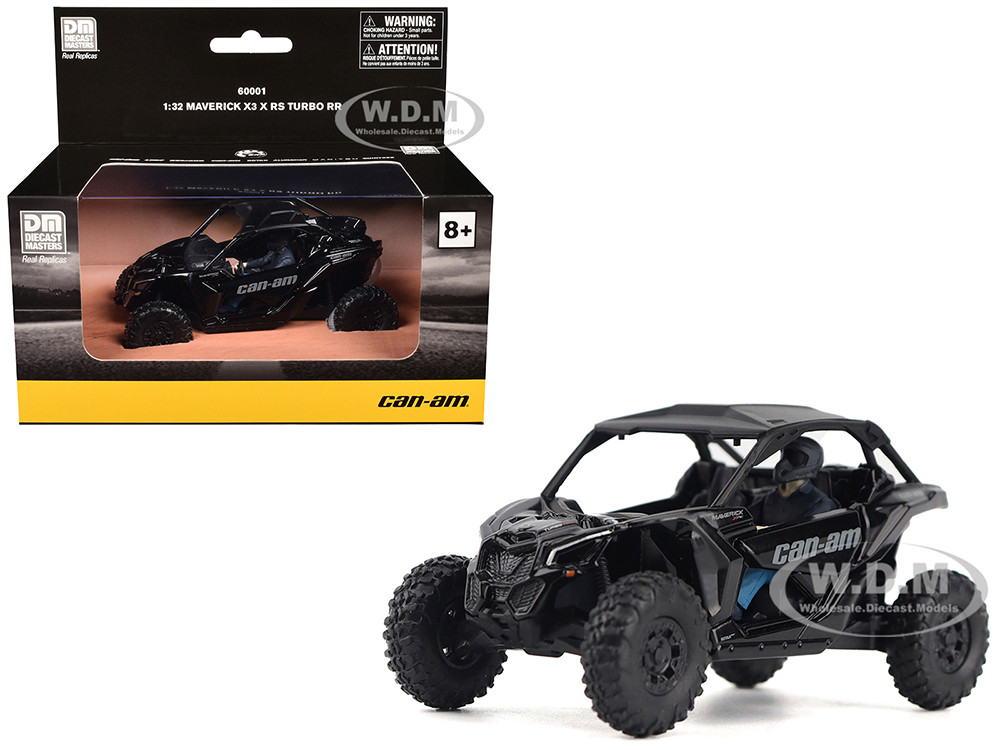 Can-Am Maverick X3 X RS Turbo RR Triple Black with Driver Figure 1/32 Diecast Model by BRP Models diecast model