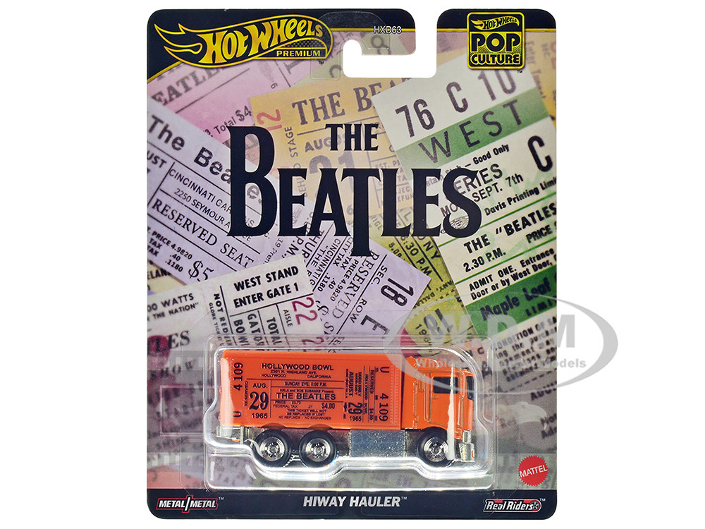 Hiway Hauler Orange with Concert Ticket Graphics "The Beatles" "Pop Culture" Series Diecast Model Car by Hot Wheels diecast model