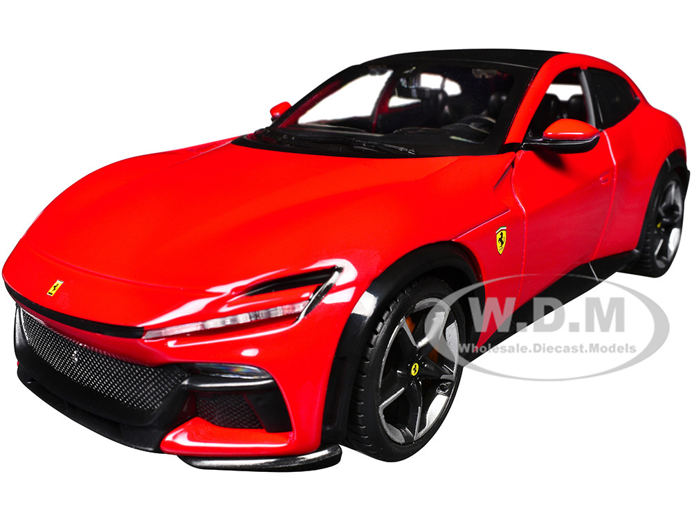 Ferrari Purosangue Red with Sunroof "Race + Play" Series 1/24 Diecast Model Car by Bburago diecast model