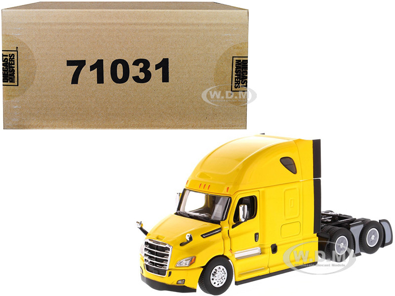 Freightliner New Cascadia Sleeper Cab Truck Tractor Yellow 1/50 Diecast Model by Diecast Masters diecast model