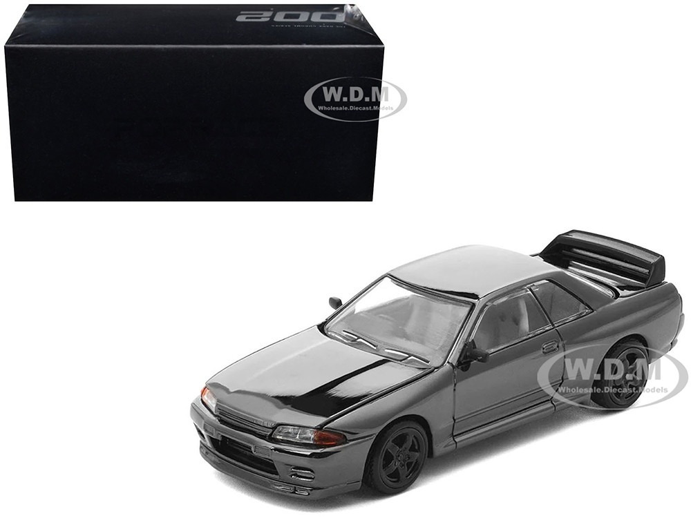 GTR R32 RHD (Right Hand Drive) Dark Chrome "The Dark Chrome Series" 1/64 Diecast Model Car by Pop Race diecast model