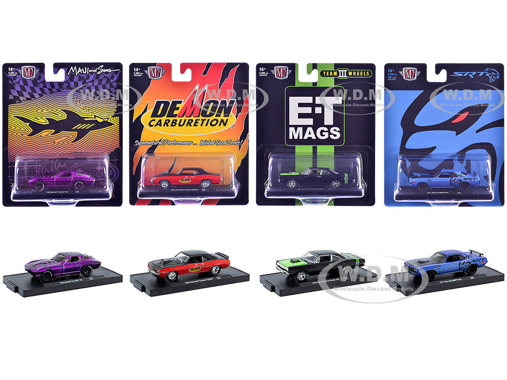 "Auto-Drivers" Set of 4 pieces in Blister Packs Release 128 Limited Edition to 9600 pieces Worldwide 1/64 Diecast Model Cars by M2 Machines diecast model