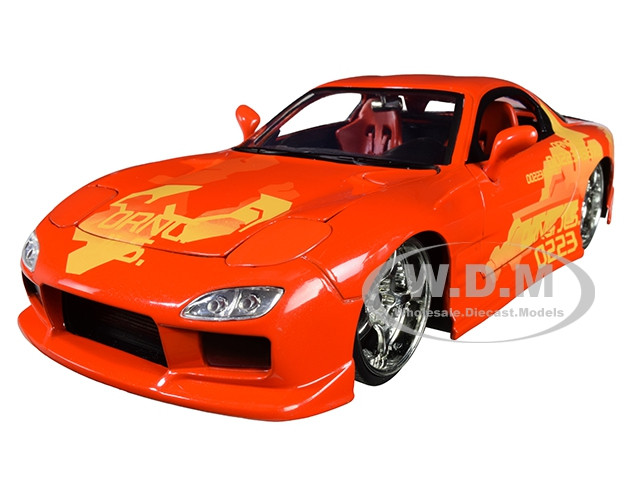 Orange Julius' Mazda RX-7 "Fast & Furious" Movie 1/24 Diecast Model Car by Jada diecast model