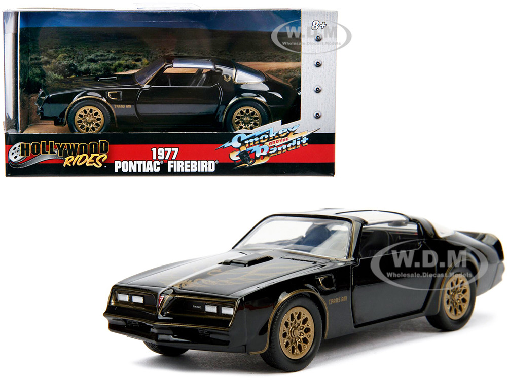 1977 Pontiac Firebird Black "Smokey and the Bandit" (1977) Movie "Hollywood Rides" Series 1/32 Diecast Model Car by Jada diecast model